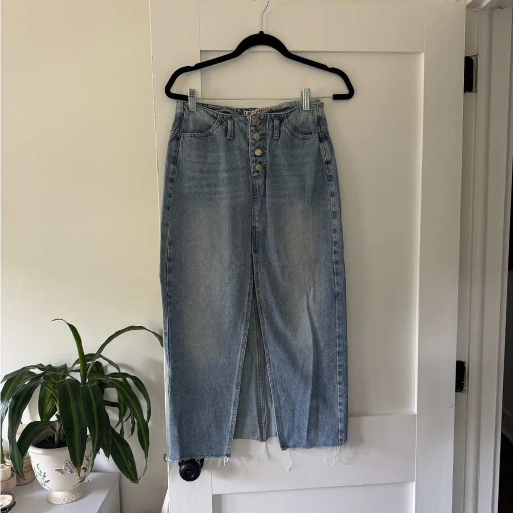 Signature8 Vintage Light Blue Maxi Denim Skirt